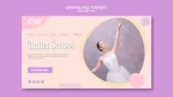 Bezpłatny plik PSD szablon strony docelowej dnia baletu