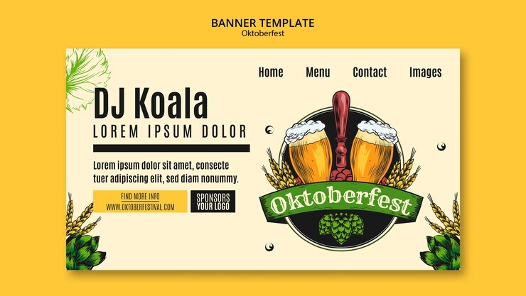 Bezpłatny plik PSD szablon strony docelowej uroczystości oktoberfest
