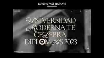 Bezpłatny plik PSD szablon strony docelowej uroczystości ukończenia szkoły