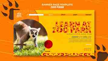 Bezpłatny plik PSD szablon strony transparent zoo park