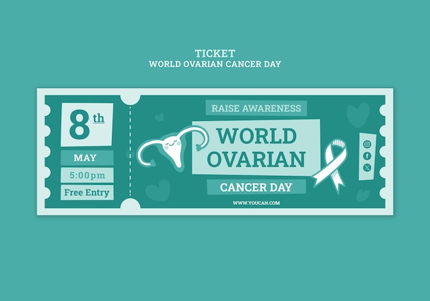 Bezpłatny plik PSD szablon światowego dnia raka jajnika