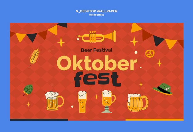 Szablon świętowania Oktoberfestu