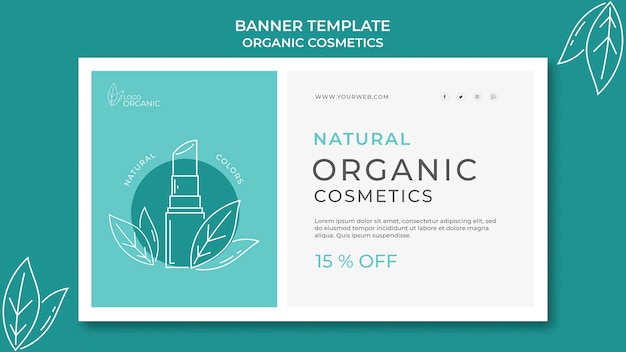 Bezpłatny plik PSD szablon transparent kosmetyki organiczne