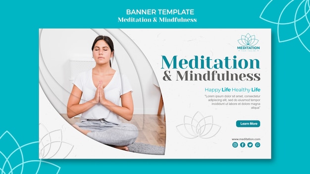 Bezpłatny plik PSD szablon transparent medytacji