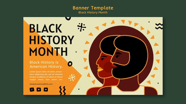 Szablon transparentu miesiąca czarnej historii