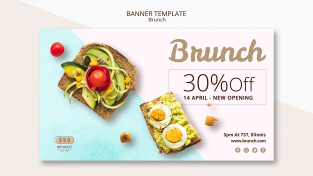 Szablon transparentu na brunch
