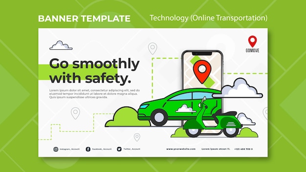 Szablon transparentu transportu online