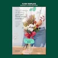 Bezpłatny plik PSD szablon ulotki butiku kwiatowego