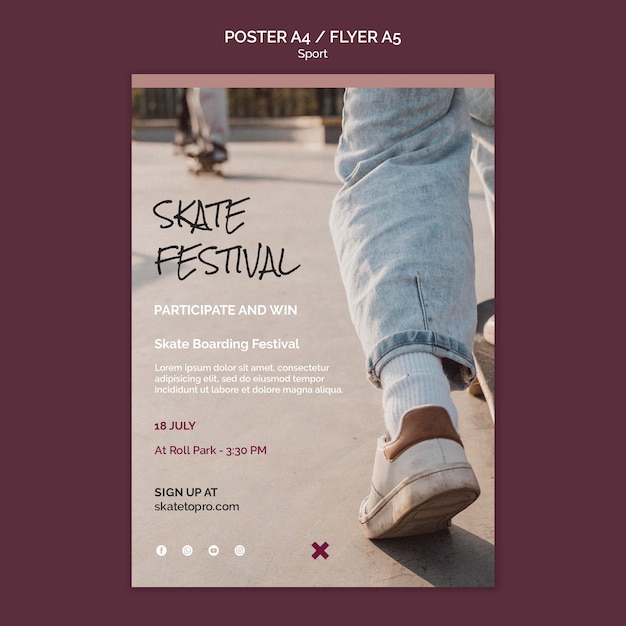 Szablon Ulotki Festiwalu Skate