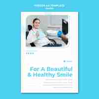 Bezpłatny plik PSD szablon ulotki reklamy dentysty
