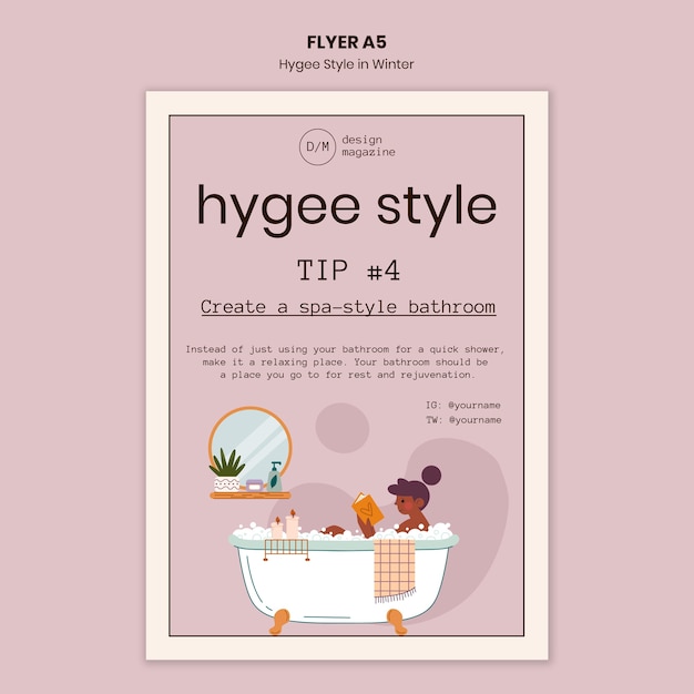 Szablon Ulotki W Stylu Spa Hygge