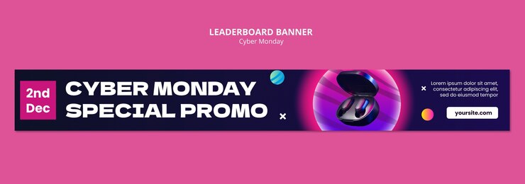 Bezpłatny plik PSD szablon uroczystości neon cyber monday