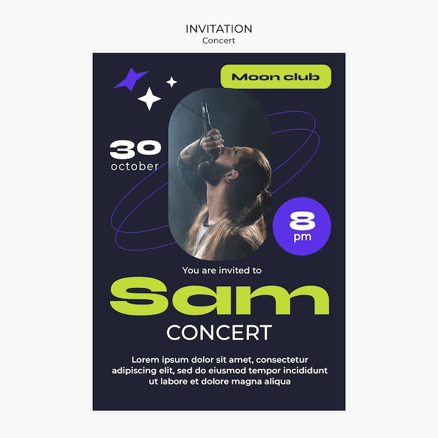 Szablon zaproszenia na koncert