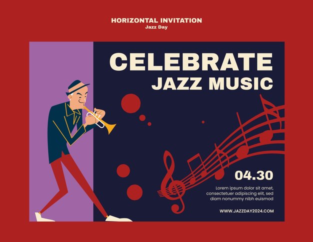Szablon zaproszenia na uroczystość dnia jazzu
