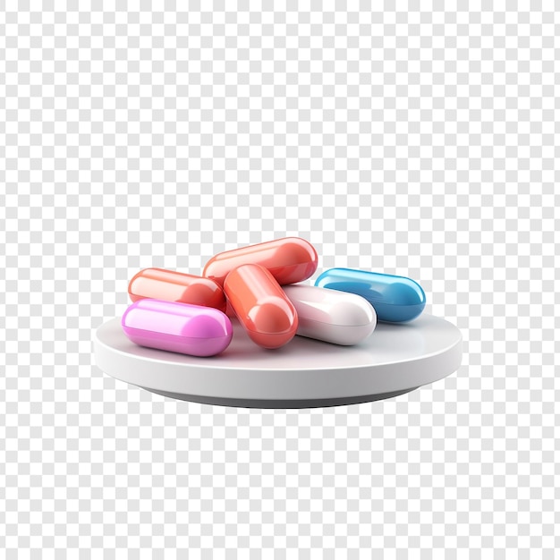 Tabletka 3d Drug Health Wyizolowana Na Przezroczystym Tle