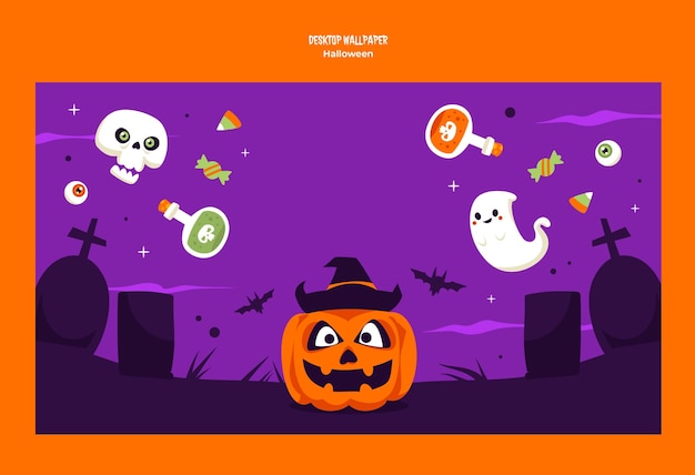 Tapeta na biurko na święto Halloween