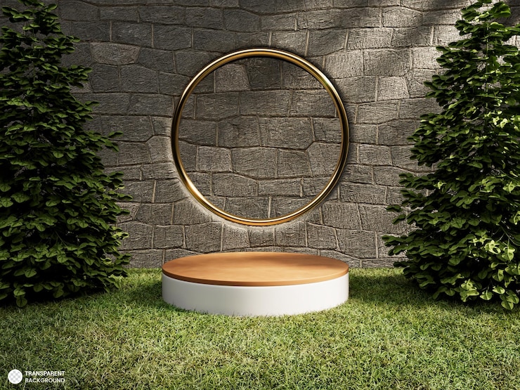 Bezpłatny plik PSD tropical podium dla prezentacji produktów 3d render