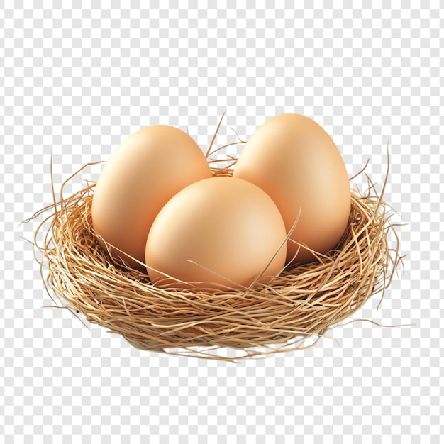 Trzy jaja w przytulnym gnieździe ptaków symbol nowego początku i nadziei.
