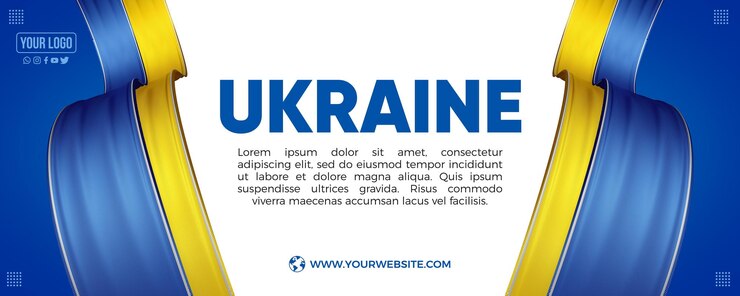 Bezpłatny plik PSD ukraiński baner w mediach społecznościowych