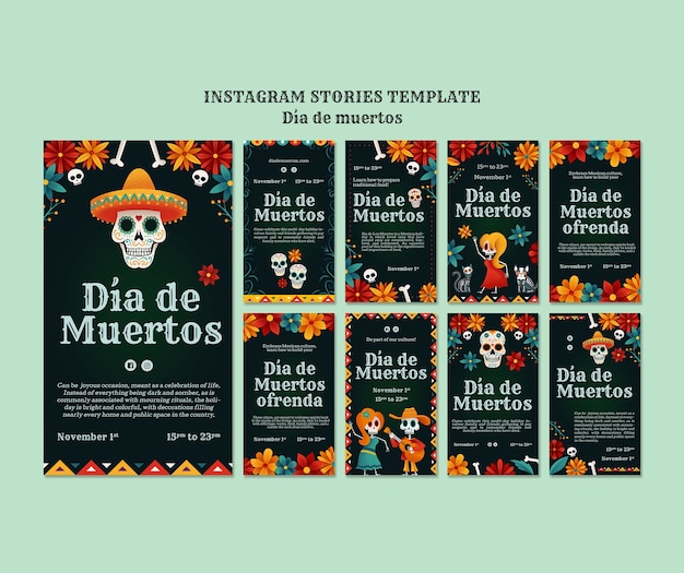 Uroczystość Dia De Muertos Na Instagramie