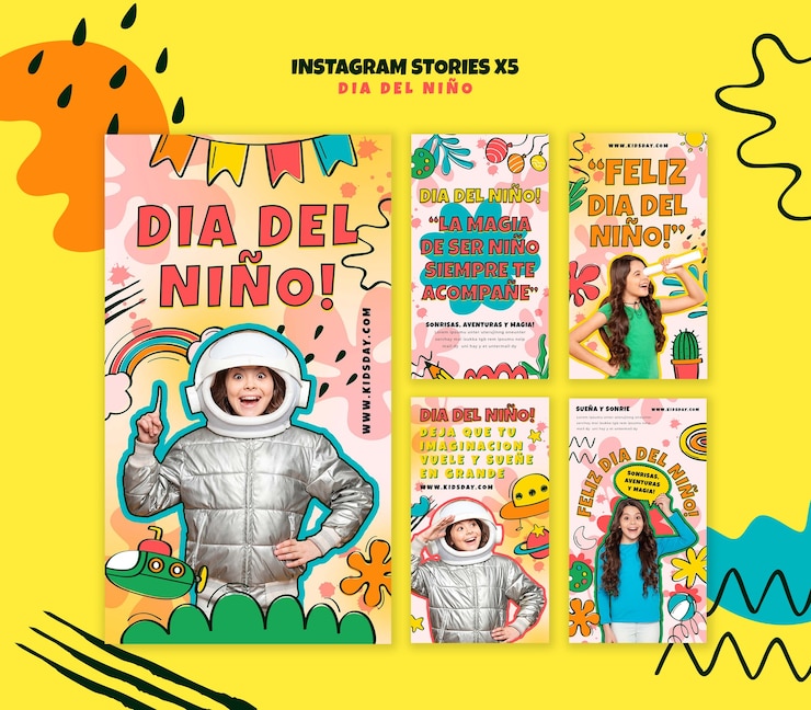Bezpłatny plik PSD uroczystości dia del nino na instagramie