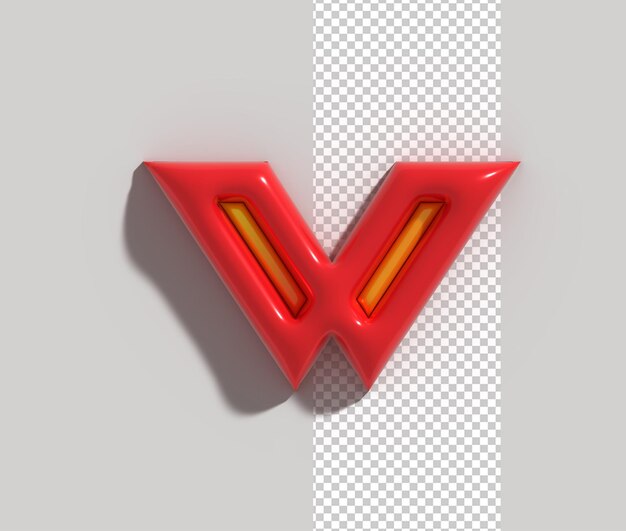 V Tożsamość marki Korporacyjny render 3D Logo firmy