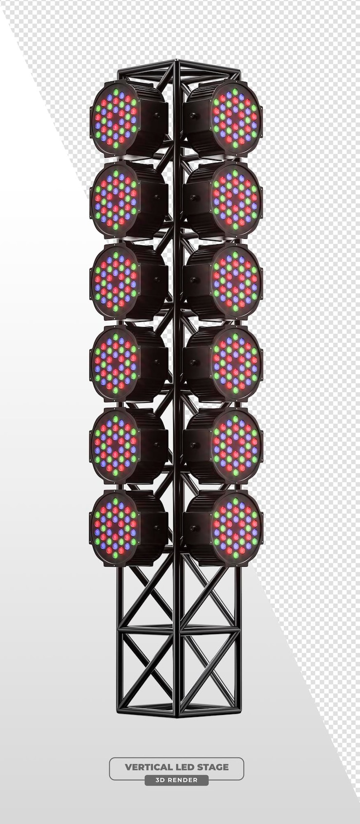 Bezpłatny plik PSD vertical led stage lighting rig dla wydarzeń i występów
