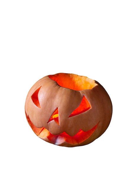 Widok przerażającej dyni halloweenowej