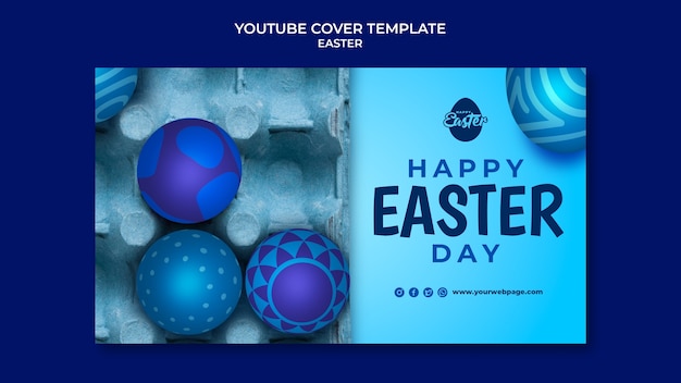 Wielkanocny Szablon Projektu Okładki Youtube