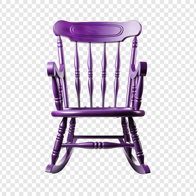 Bezpłatny plik PSD wycięte fioletowe krzesło kołyszące izolowane na przezroczystej tle