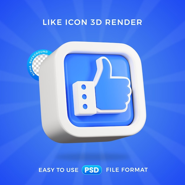 Bezpłatny plik PSD wyizolowana ilustracja renderowania 3d podobna do ikony logo