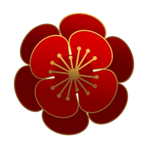 Wyizolowany chiński element kwiatowy