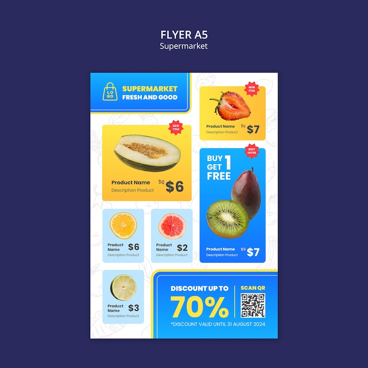 Bezpłatny plik PSD wzorzec produktów supermarketowych