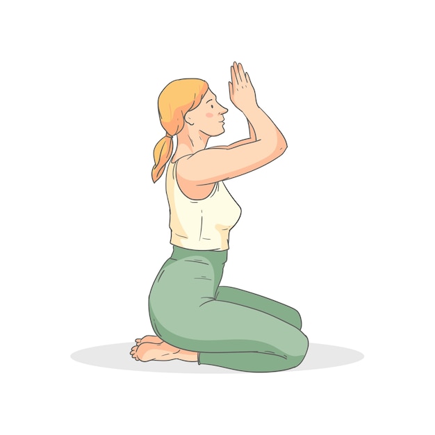 Bezpłatny plik PSD yoga pose and meditation isolated