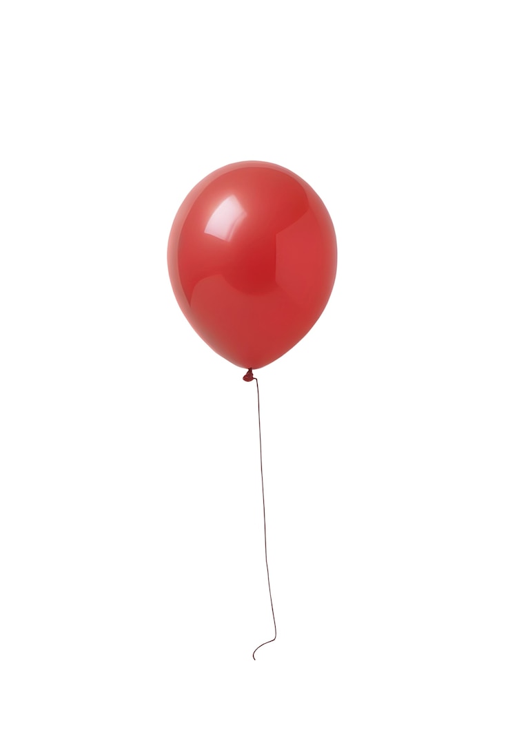 Bezpłatny plik PSD z bliska czerwony pływający balon