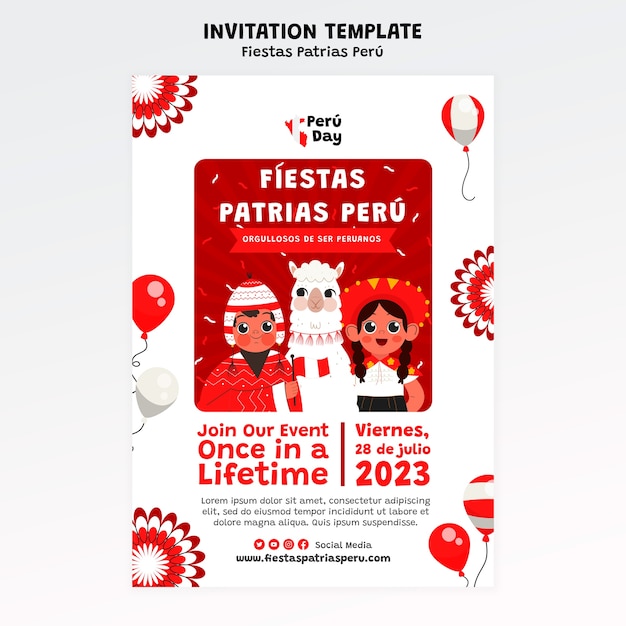 Zaproszenie Na Uroczystość Fiestas Patrias Peru