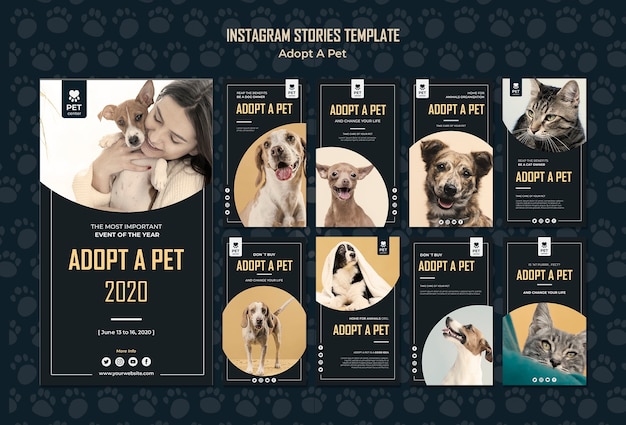 Bezpłatny plik PSD zastosuj szablon opowiadań instagramowych dla zwierząt domowych