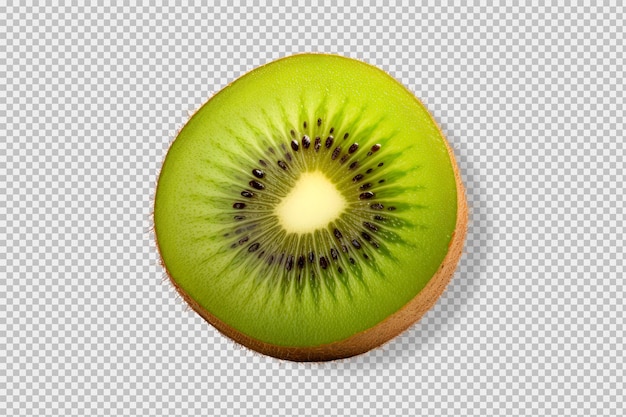 Bezpłatny plik PSD zdjęcie pół owocu kiwi izolowanego na przezroczystym tle