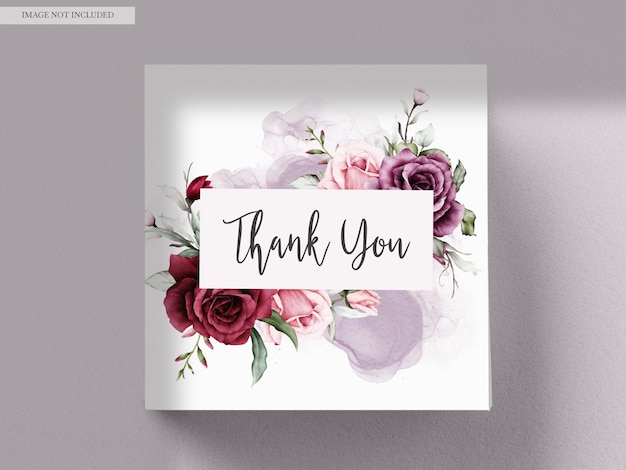 Bezpłatny plik PSD zestaw kart z pięknymi różami na ślub