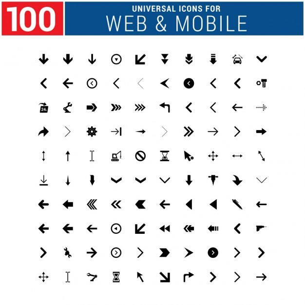 Bezpłatny plik Wektor 100 uniwersalny ikona