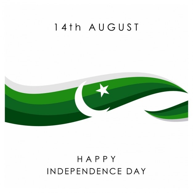 Bezpłatny wektor 14 sierpnia pakistan dzień niepodległości