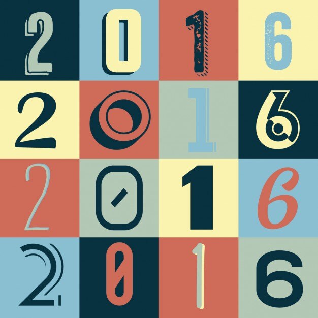 Bezpłatny plik Wektor 2016 typograficzne tła