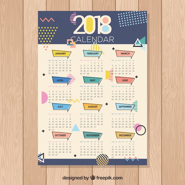 2018 Kalendarz