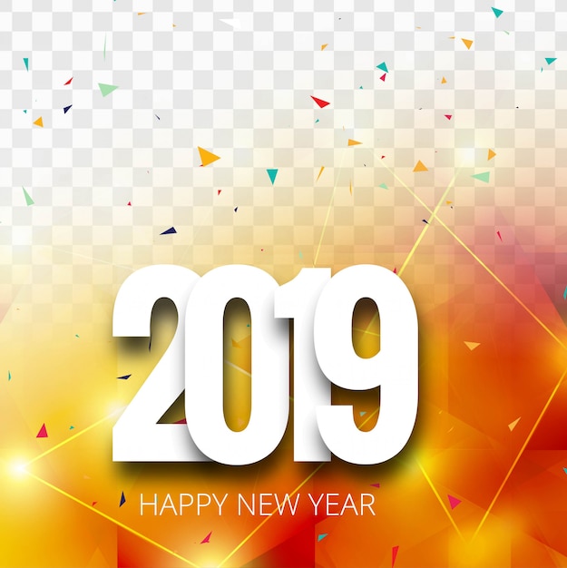 2019 Szczęśliwego Nowego Roku Teksta Kolorowy Błyszczący Tło