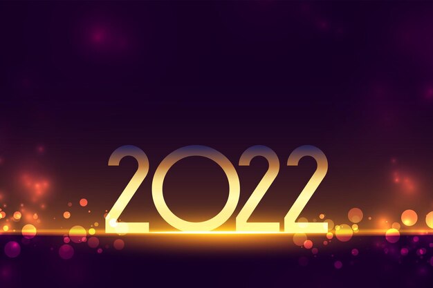 2022 piękne powitanie z efektem światła bokeh