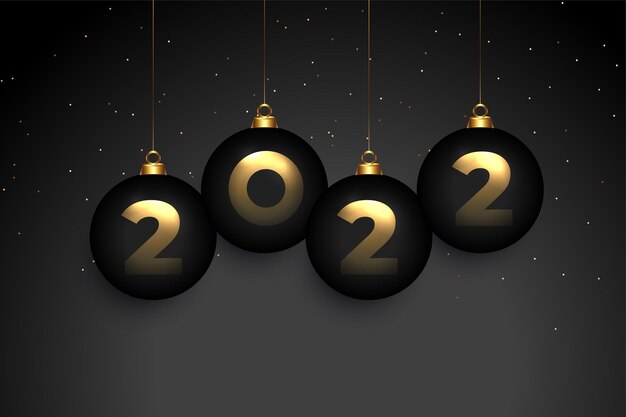2022 powitanie w stylu wiszącej kuli świątecznej