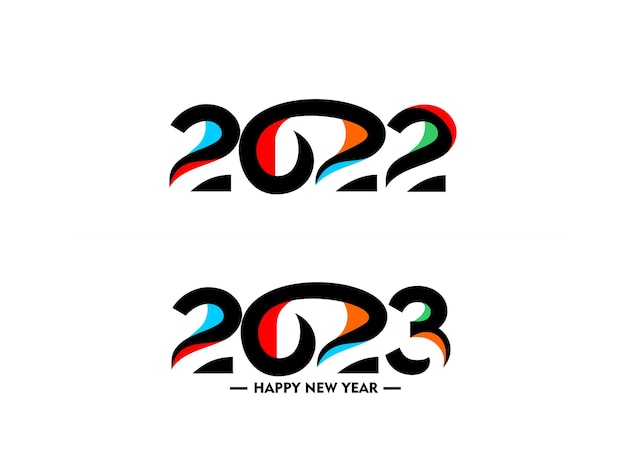 2023 Szczęśliwego Nowego Roku Tekst Typografia Projekt Plakat Szablon Broszura, Zdobione, Projekt Transparentu Ulotki.