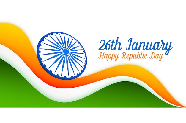 26 Stycznia Indyjski Projekt Flagi Na Dzień Republiki