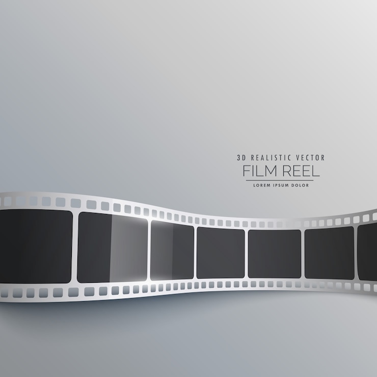 Bezpłatny plik Wektor 3d taśmy filmowej wektor wzór tła