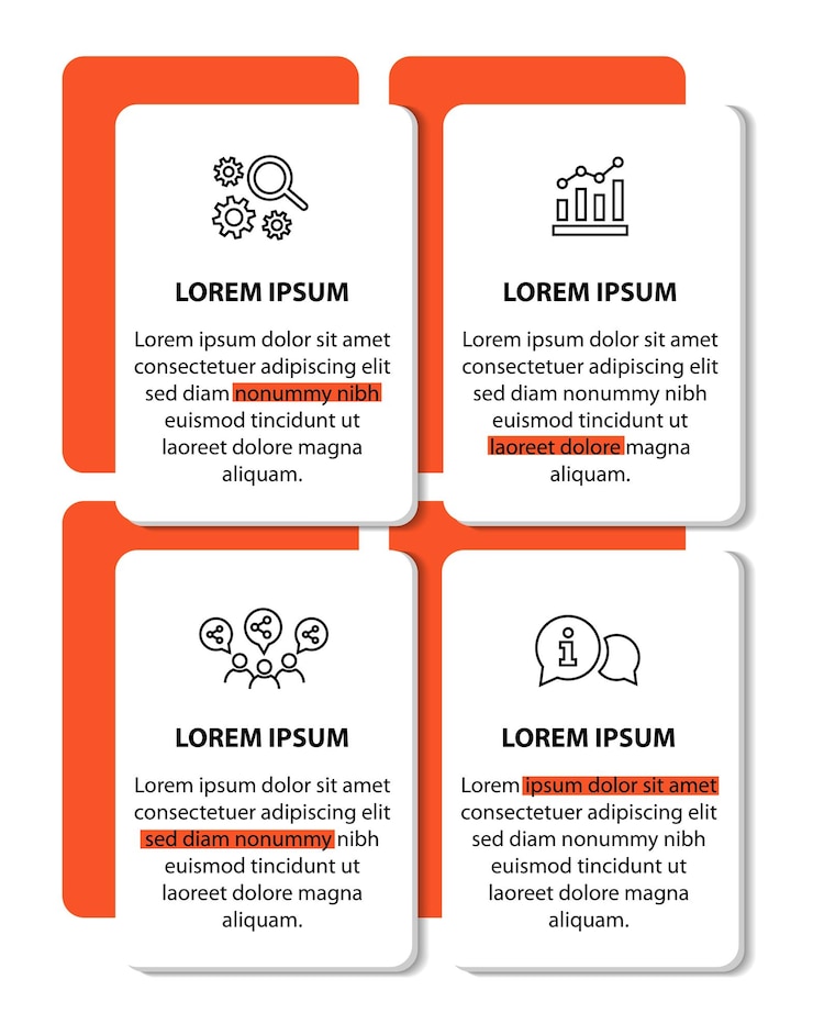 Bezpłatny plik Wektor 4 kroki infografiki wzór schematu przepływu